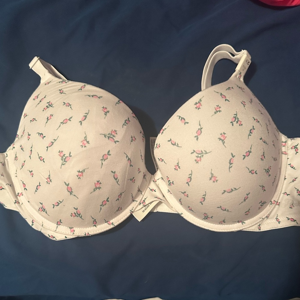 PINK white floral bra. Never worn.
